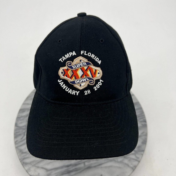 Vintage Super Bowl XXXV 35 Hat Mens OSFA Tampa Florida 2001 Baltimore Ravens - Picture 3 of 10